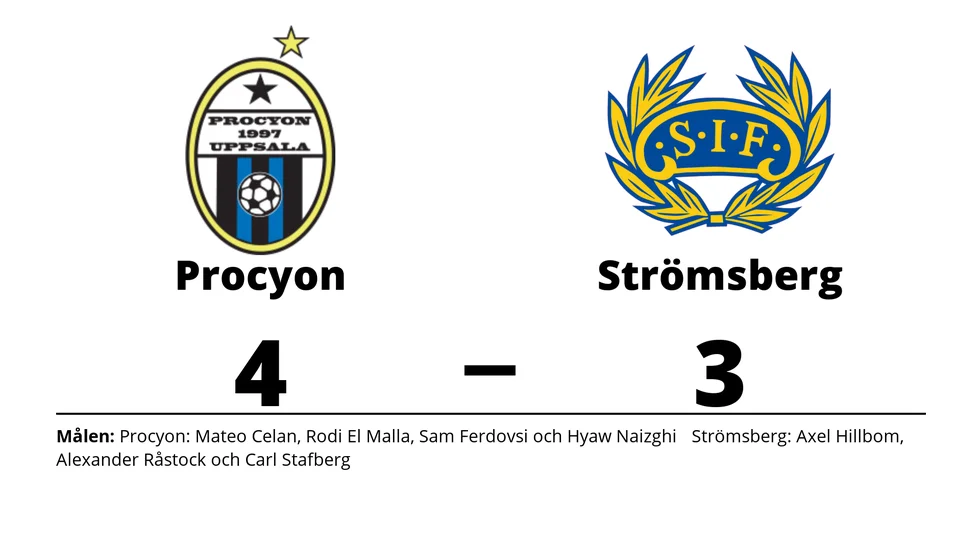 Procyon BK vann mot Strömsbergs IF