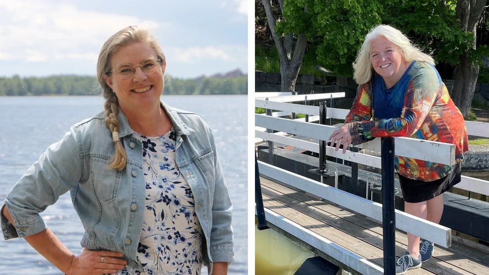  Programledarna Pernilla Eskilsdotter och Lisa Tilling för P2 Klassisk morgon ger sig ut på kanaläventyr.