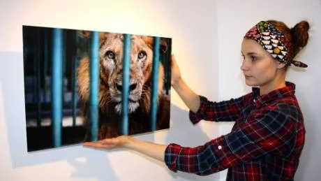 Olivia Munck är en av fotoeleverna från Hemse som har vernissage för sin vårutställning på Konstmuseet.