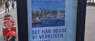 EU-skylt om hur hamnen utvecklats