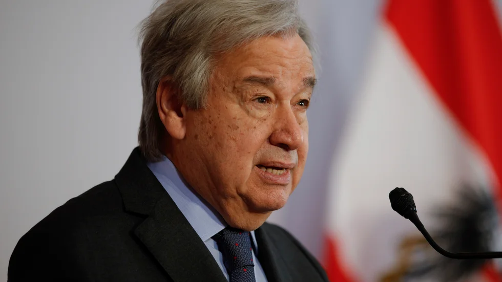 FN:s generalsekreterare António Guterres kommer till Stockholm. Arkivbild.