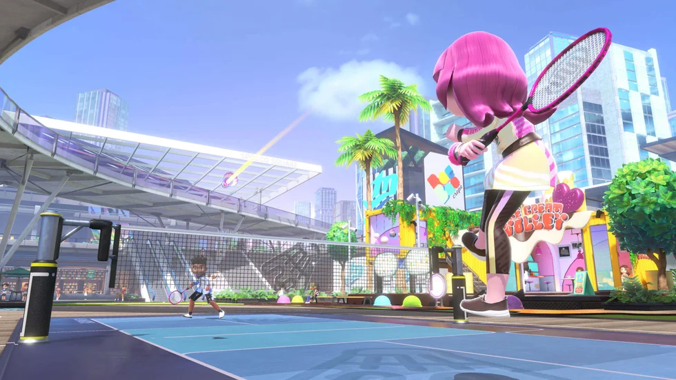 Badminton är en av sporterna i "Nintendo Switch sports". Pressbild.