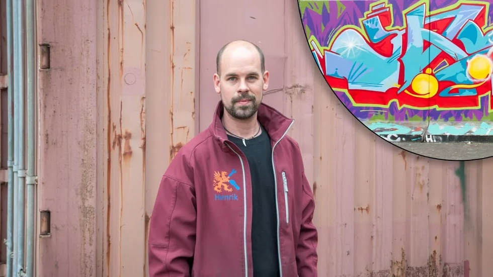 Snart ska containern fyllas med färg, hoppas Henrik Kindeborg som erbjuder graffitiintresserade en plats att måla.