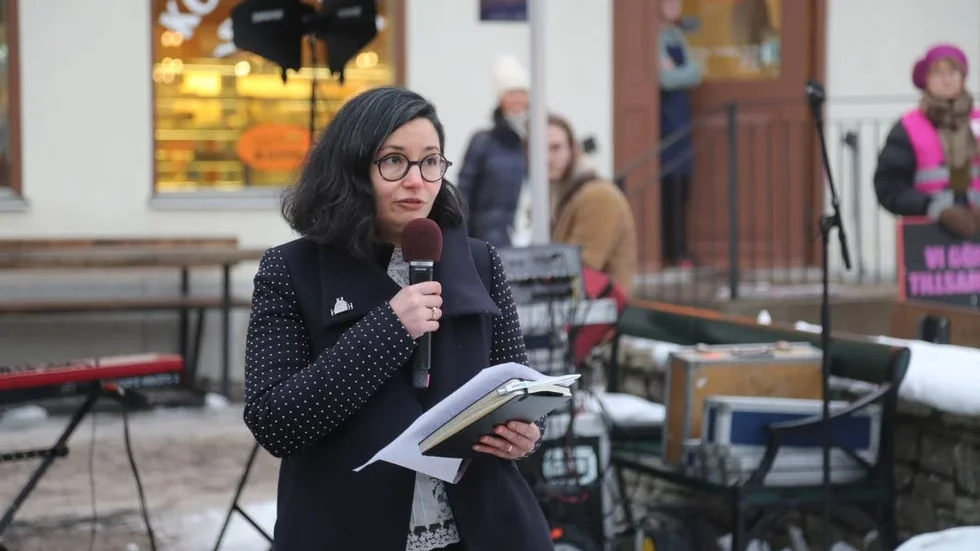 Gita Nabavi var under torsdagen på en snabbvisit till Gotland och talade på Östercentrum.