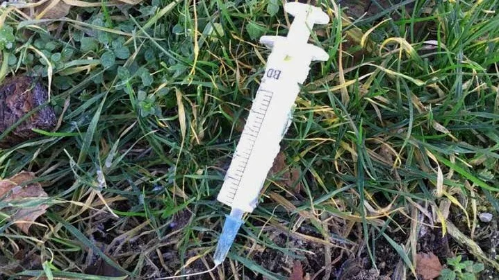Reine Ekedahl har vid ett flertal tillfällen hittat sprutor och kanyler på sin promenad med hunden vid Follingboväg.
