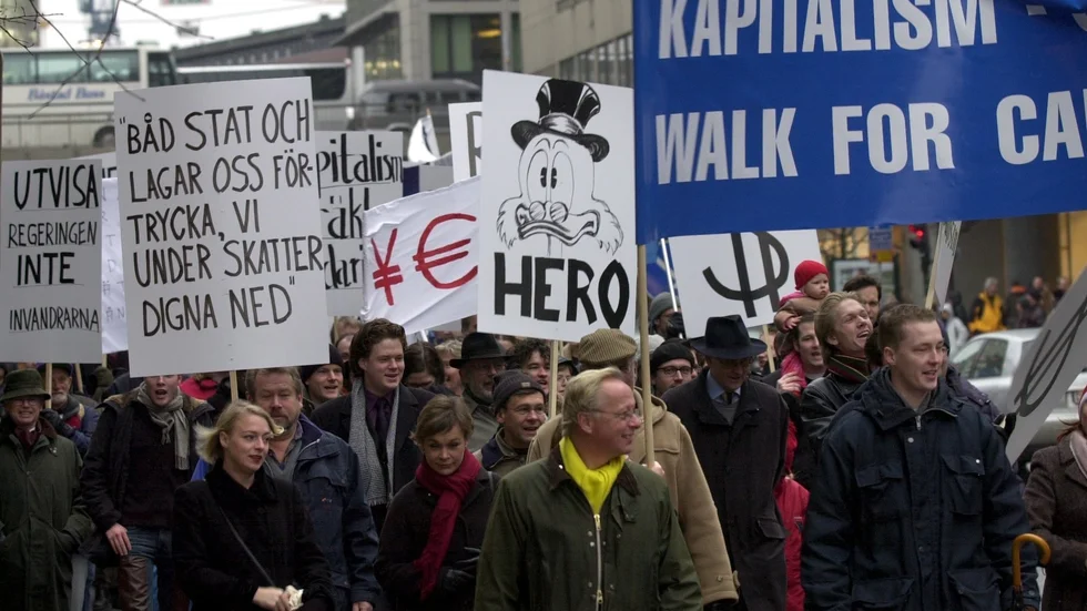 Demonstration för kapitalismen minsann! 