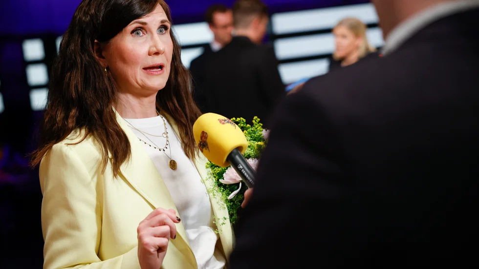Miljöpartiets språkrör Märta Stenevi efter söndagens partiledardebatt i SVT:s Agenda.