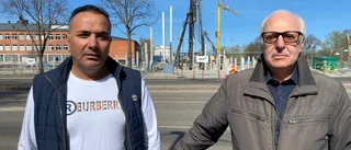 "Så högt att man vaknar av det" • Efter en månad har Amir ledsnat på oljudet från bygget