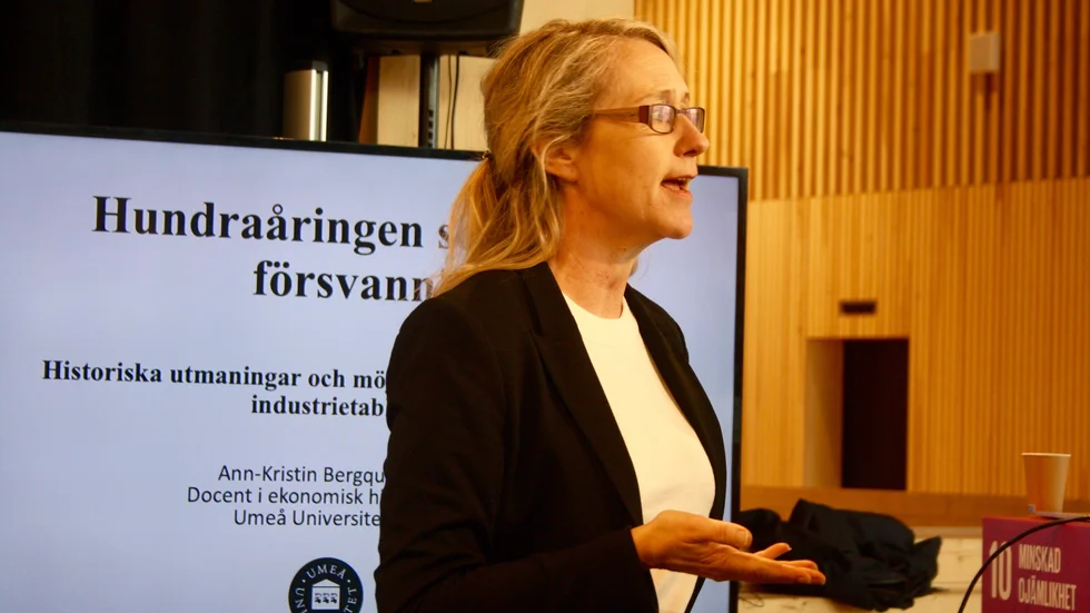 Ann-Kristin Bergquist konstaterar att det finns stora likheter mellan vad som händer idag i Skellefteå genom den fjärde industriella revolutionen och starten av Bolidengruvan.