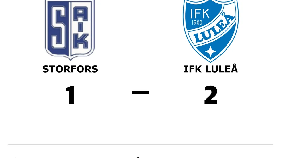 Storfors AIK förlorade mot IFK Luleå