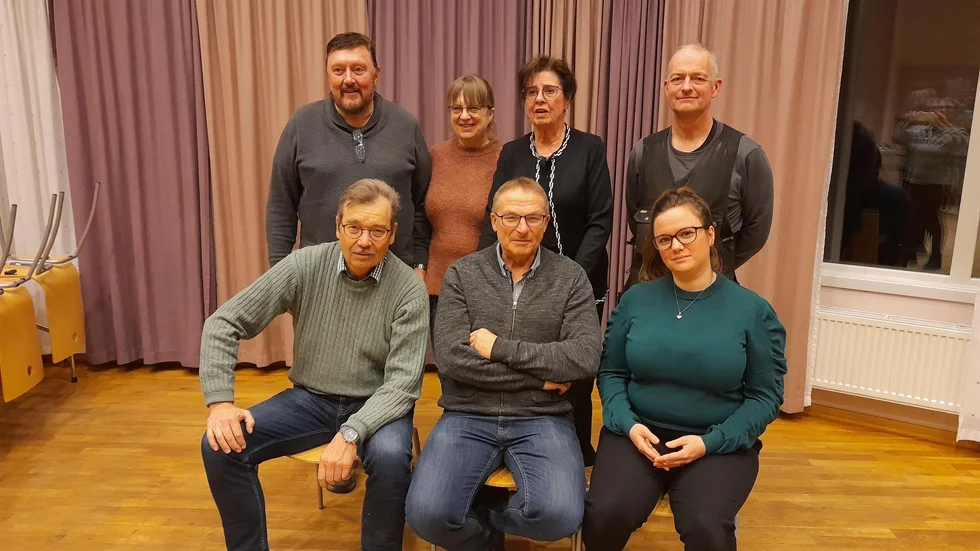 Övre raden fr. vä: Sören Granberg, Mari Klasson, Ingalill Fredriksson och Axel Bodin. Nerde raden fr. vä: Mats Klasson Håkan Ekstrand, Amanda Askeljung.