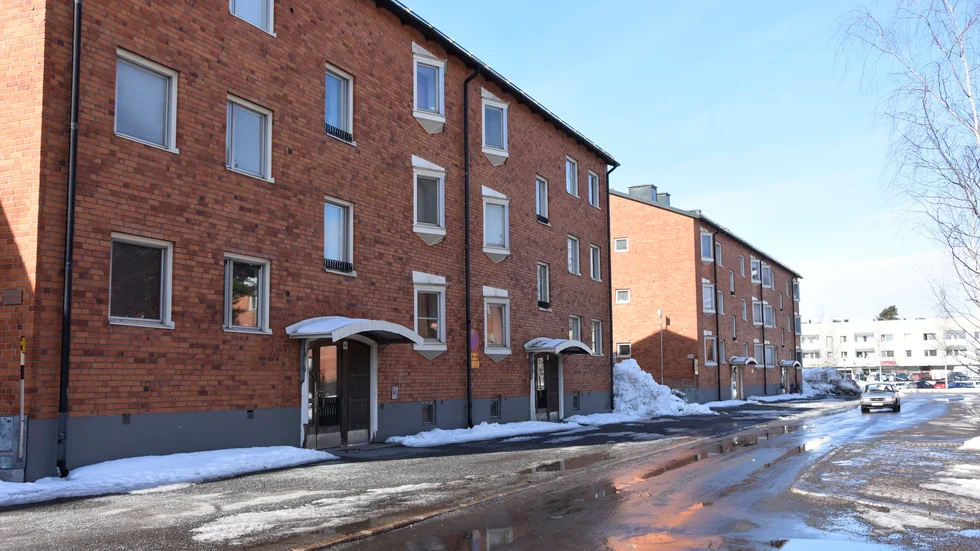 Edeforsgatan på Örnäset, hyreshusen ägs av fastighetsbolaget Heimstaden. 