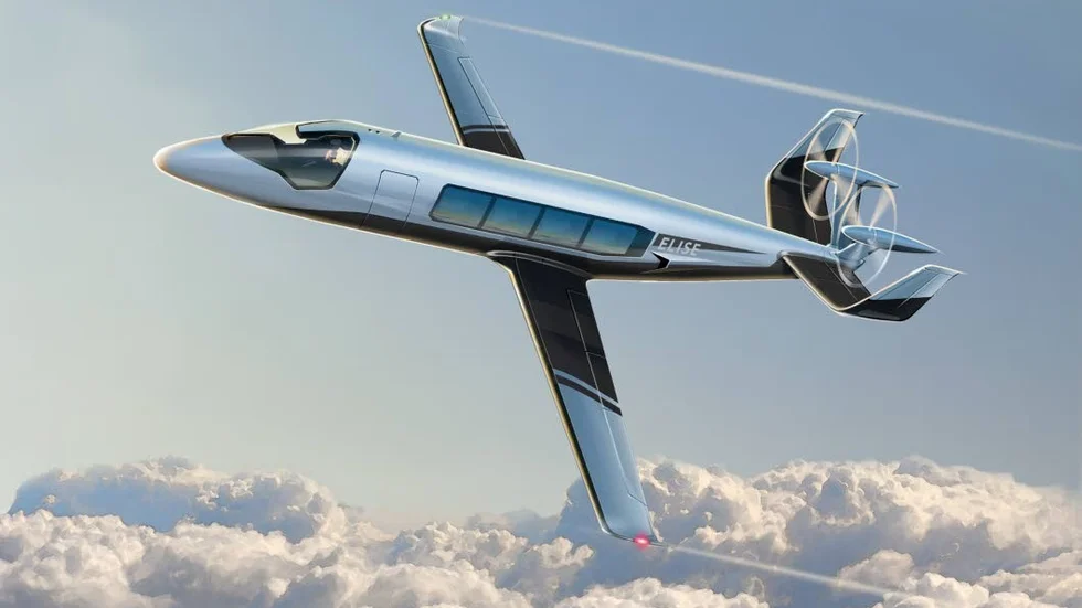 Konceptbilderna på det elektriska flyplanet visar hur det kan komma att se ut på himlen om bara några år.