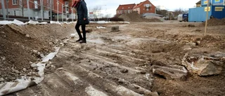 Hittade väldiga avtryck mitt i Visby