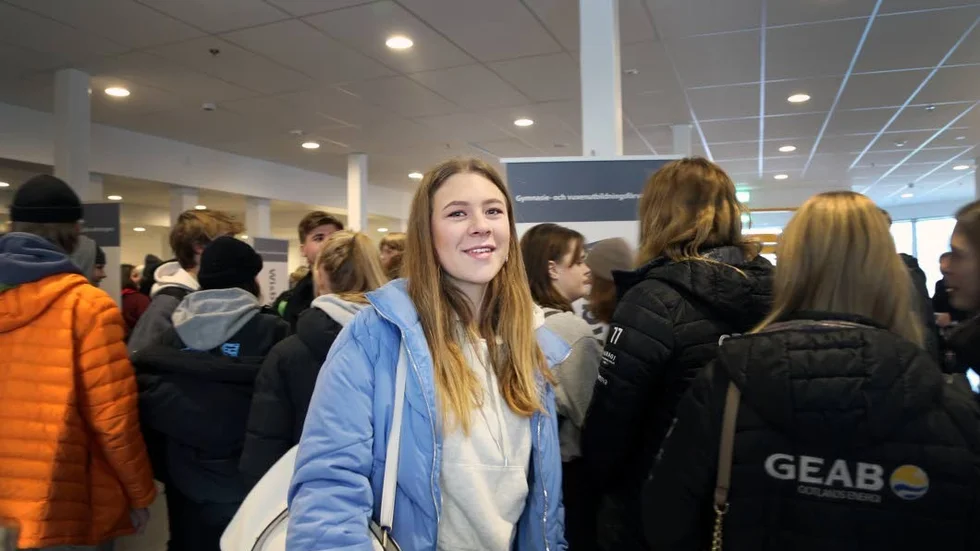 Melinda Wiberg Klingvall tog chansen att besöka Wisbygymnasiet som höll öppet hus i går.