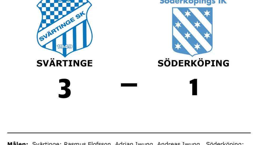 Svärtinge SK vann mot Söderköpings IK
