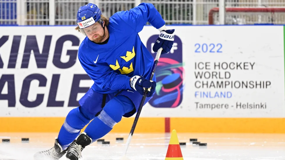 William Nylander i Tammerfors i fjol – i år kommer han inte till den finländska VM-staden. Arkivbild.