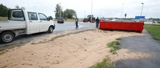 Vägrenen blev till en bunker