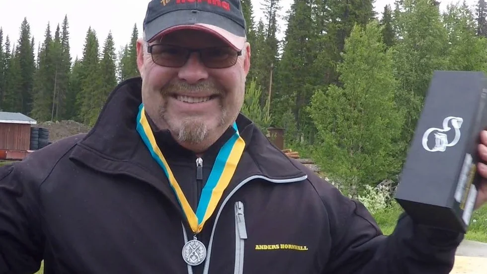SM-tvåan. Anders Hornwall tog silver i militär snabbmatch i revolverklassen.