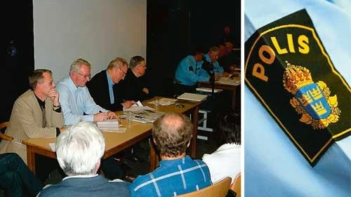 Centerna arrangerade i onsdags ett polismöte på Astrid Lindgren gården.