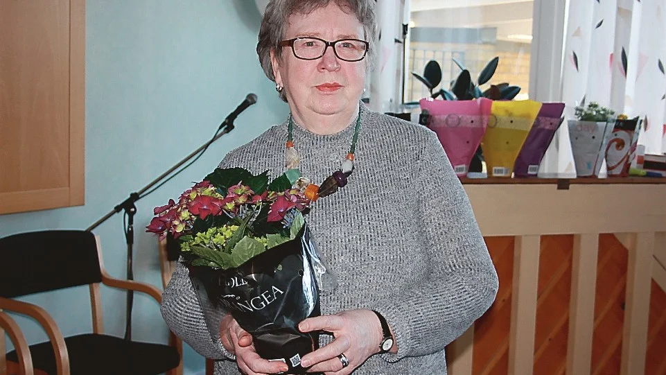 Ingalill Johansson delade med sig av hur Röda Korset i Kristdala jobbar med ortens flyktingar. Foto: Kajsa Billinger