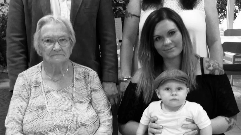 Astrid Samuelsson, Roland Samuelsson, Lill Samuelsson, Linn Samuelsson och Henry Samuelsson 9 månader.