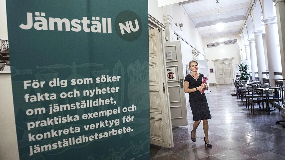 Symbolbild jämställdhet. F.d jämställdhetsminister Åsa Regnér som lämnade sitt uppdrag tidigare i år och efterträddes av Lena Hallengren från Kalmar län.