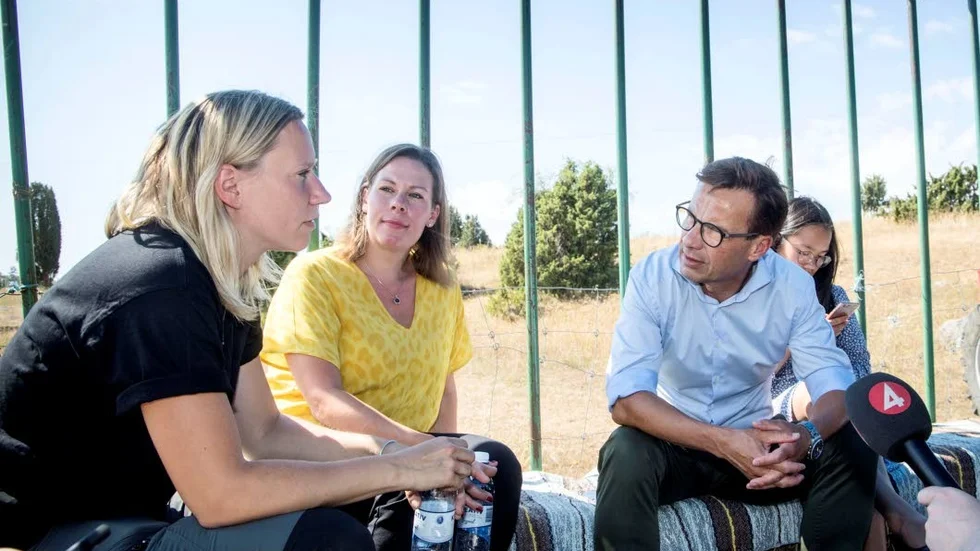 Moderaternas partiledare Ulf Kristersson och Moderaternas miljö- och jordbrukspolitiska talesperson Maria Malmer Stenergard besöker Kromsta Lantbruk.