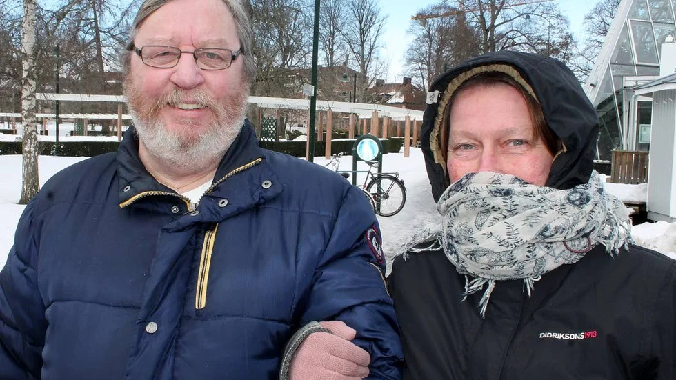 Christer Wemaeus och Eva Johansson berättar att de fått nog av vintern nu.