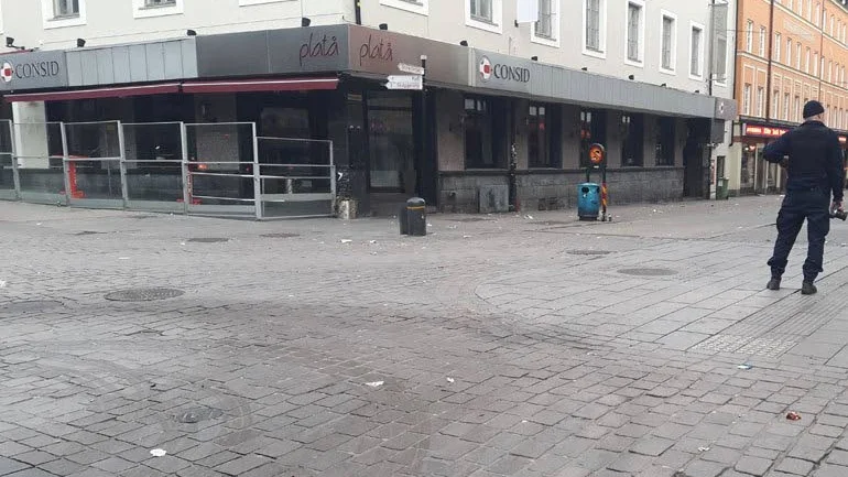 Krogområde. Bråket utbröt i centrala Linköping under natten till söndagen.