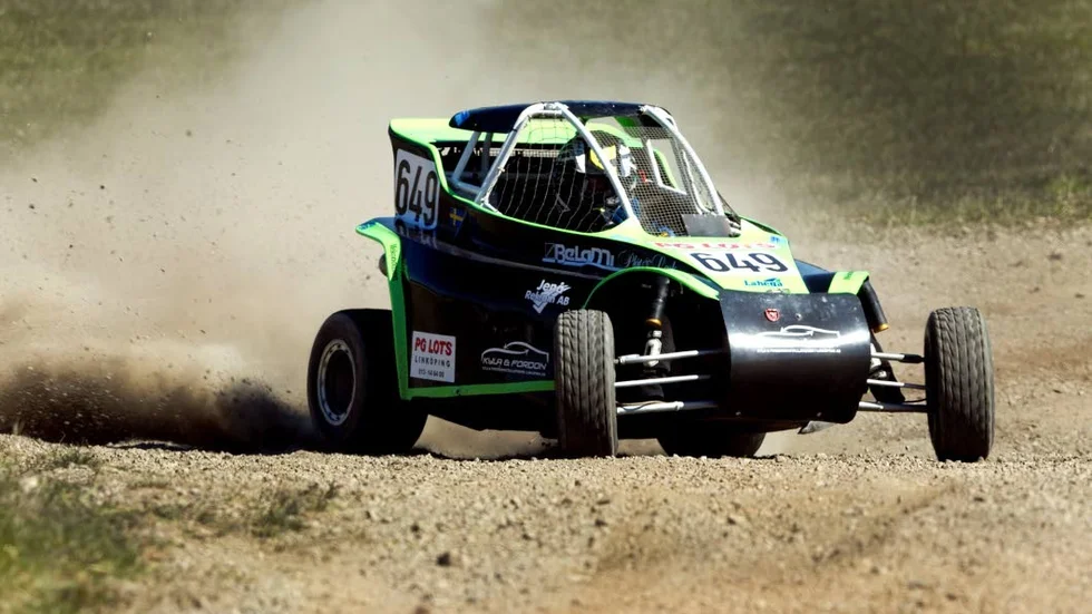 Jimmy Farsbo från Ljungsbro var en av två crosskartar som visade upp sig.