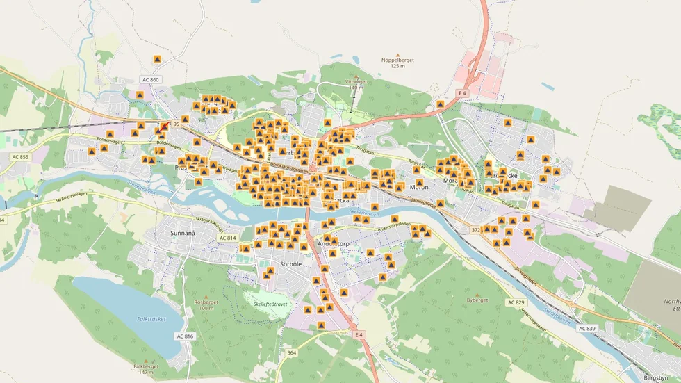 Enligt siffror från Skellefteå kommun finns det totalt 471 skyddsrum i kommunen. I Skellefteå stad finns det plats för ungefär 40 000 personer.