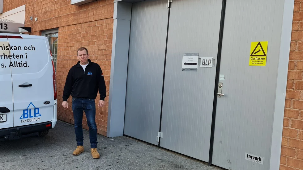 Tomas Engwall är chef på BLP entreprenad, som rustar upp skyddsrum för bland annat fastighetsbolaget Sigtunahem.
