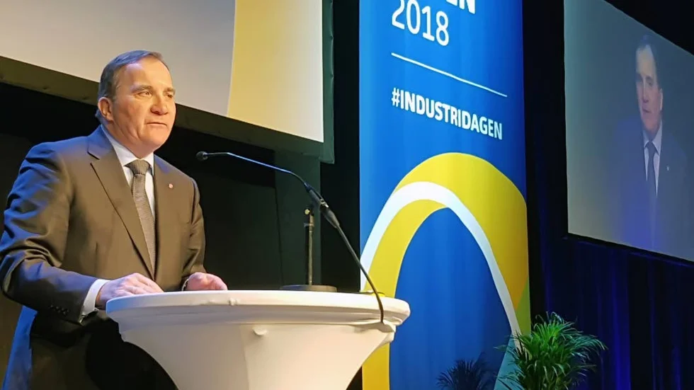 Statsminister Stefan Löfven (S) på Industridagen i Linköping.
