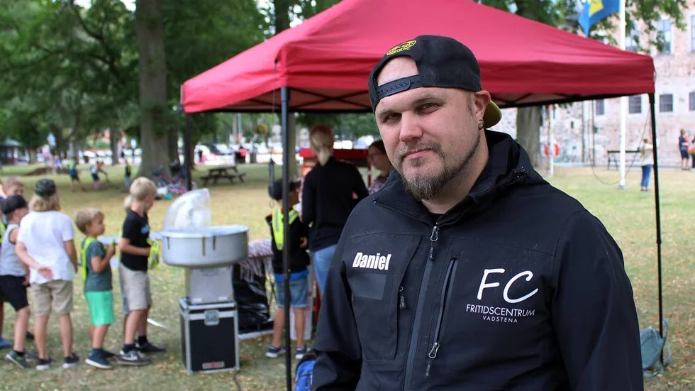 Daniel Swanö jobbar på Fritidscentrum i Vadstena.