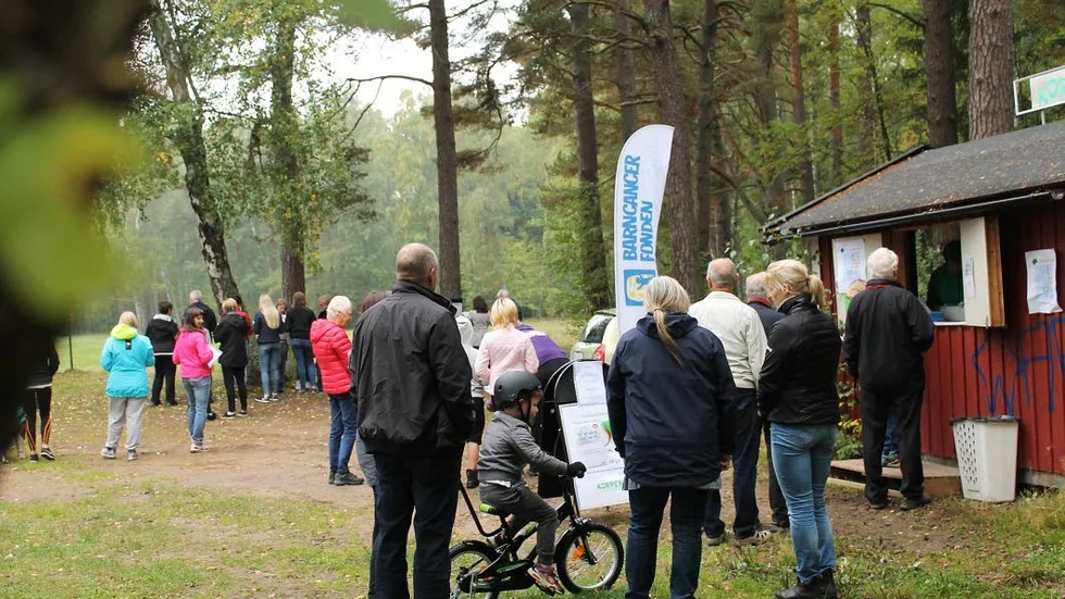 Välbesökt. Det var kö till starten.