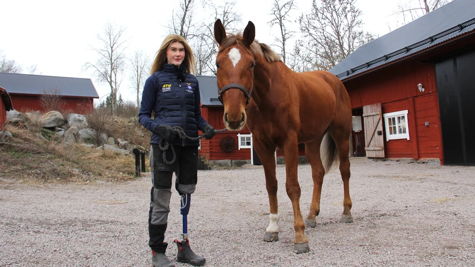Alicia Ortstad fick sitt ben amputerat för snart ett år sedan. 