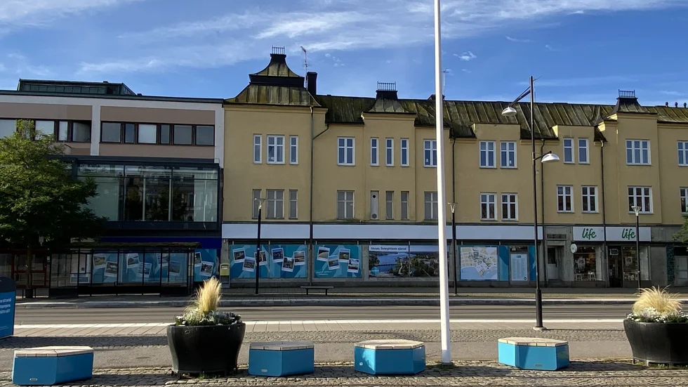 Baltzarhuset Motala. Här hade Östenssons tidigare en butik.