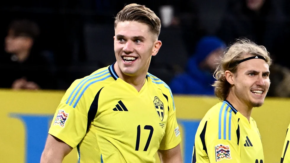 Viktor Gyökeres gjorde fyra mål i Sveriges 6–0-seger mot Azerbajdzjan.
