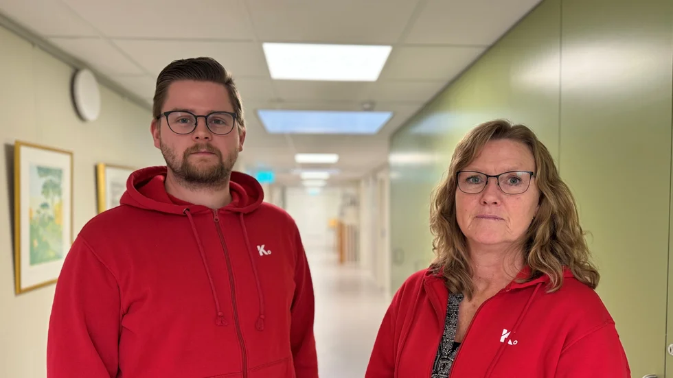 Vide Holm, ordförande för Kommunal sektion Nordväst, och Annette Karlsen, facklig företrädare