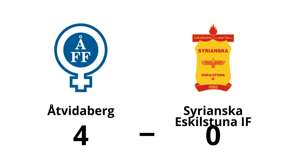 Åtvidabergs FF vann mot Syrianska Eskilstuna IF