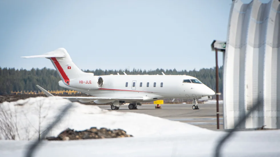 On Friday, a private jet was parked at Skellefteå Airport. The aircraft is registered to the company Scintilla AG, a subsidiary of the German electronics giant Bosch, whose headquarters are in Gerlingen, just outside Stuttgart.