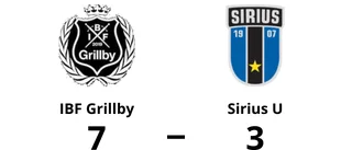 Seger med 7-3 för IBF Grillby mot Sirius U