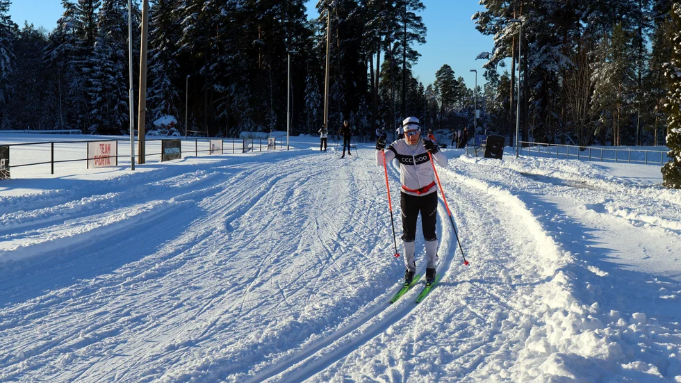 Många var det som passade på att åka skidor i Storvreta under lördagen.
