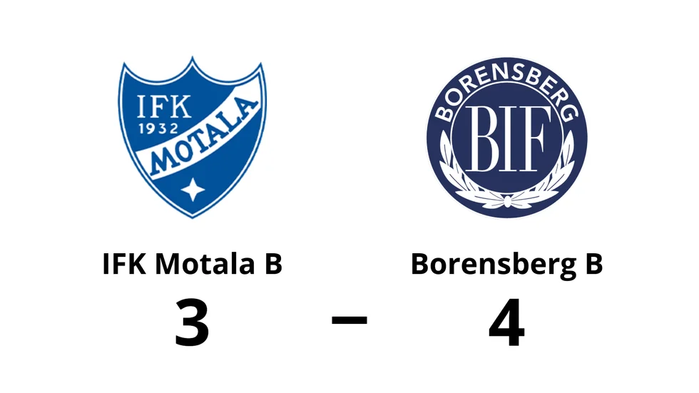 IFK Motala FK B förlorade mot Borensberg B