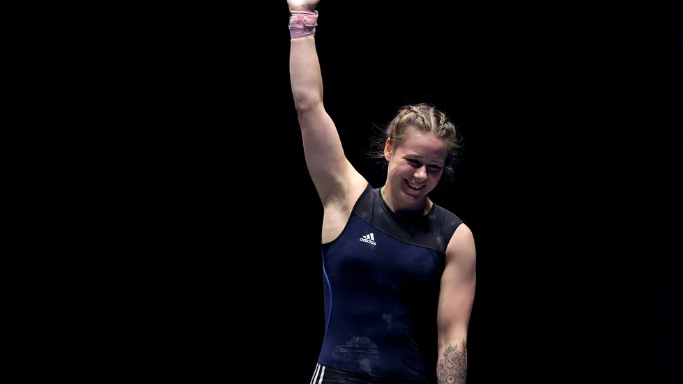 Hanna Ögren satte personligt rekord i ryck (84 kg) och stod för ett starkt resultat även i stöt (99 kg). Arkivfoto.