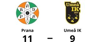 Två poäng för Prana hemma mot Umeå IK