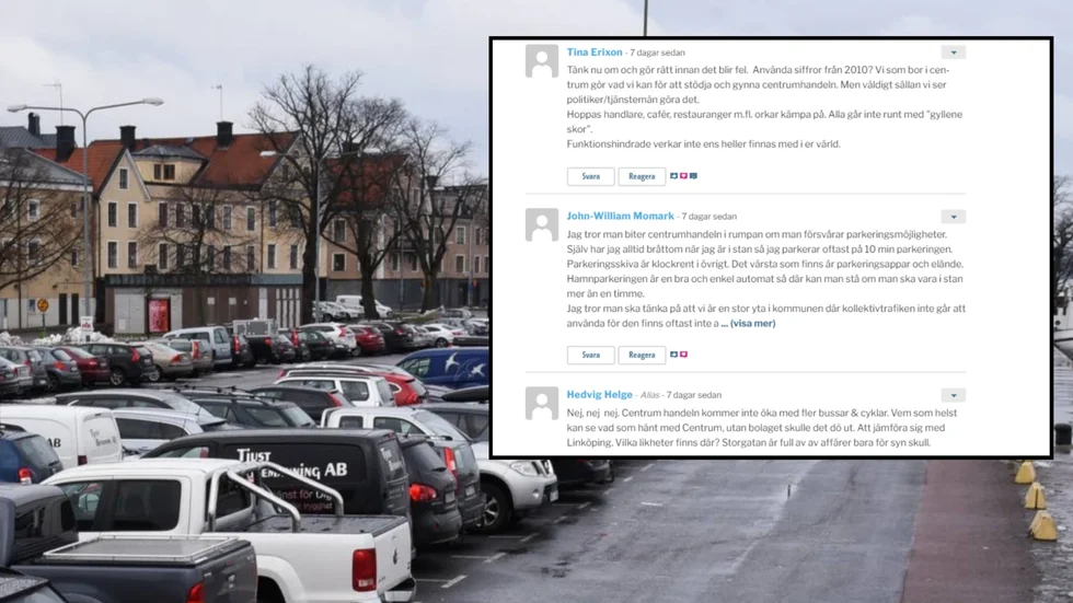 Kommentarer på vt.se om parkeringsstrategin.