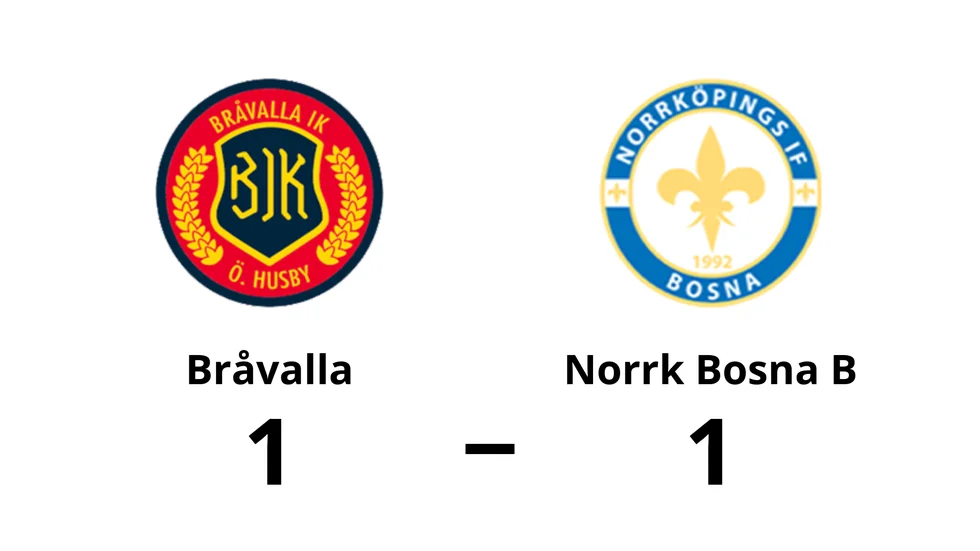 Bråvalla IK spelade lika mot Norrköpings IF Bosna B