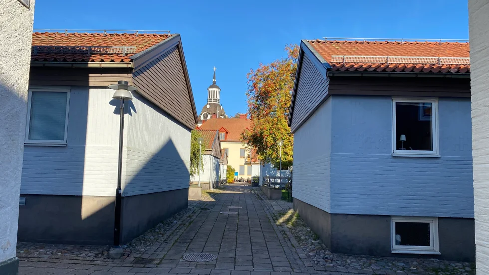 Annagården i Västervik, med studentboendet till vänster och korttidsboendet till höger.